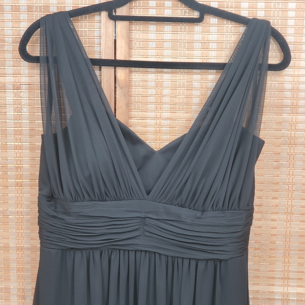 ♧ Fiesta Fashion Black Chiffon Formal Gown Size XL - Picture 4 of 8